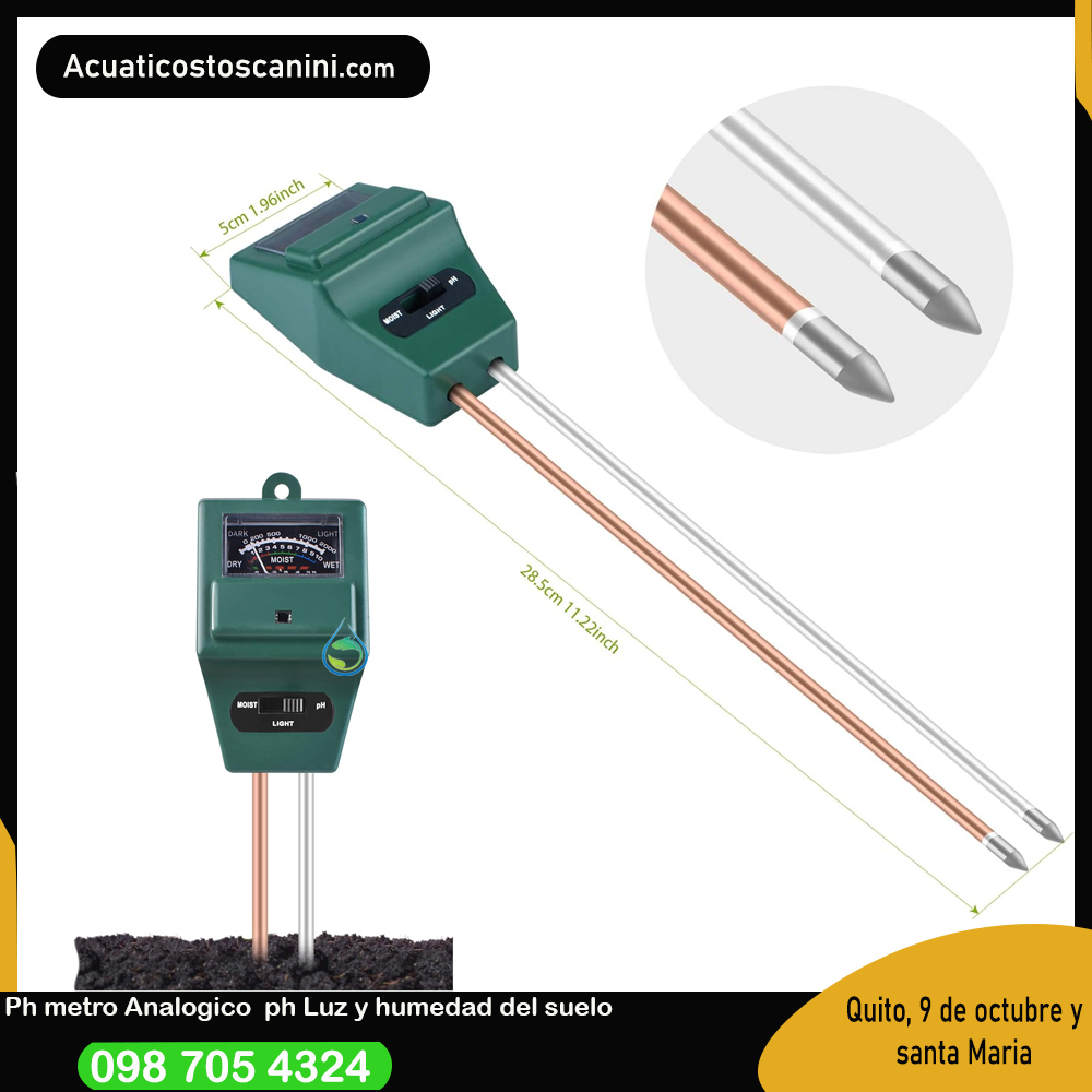 Medidor de Humedad del Suelo,Monitor de Agua del Suelo,Hidrómetro para Jardín,Granja,Plantas de Césped, Interior,Al Aire Libre