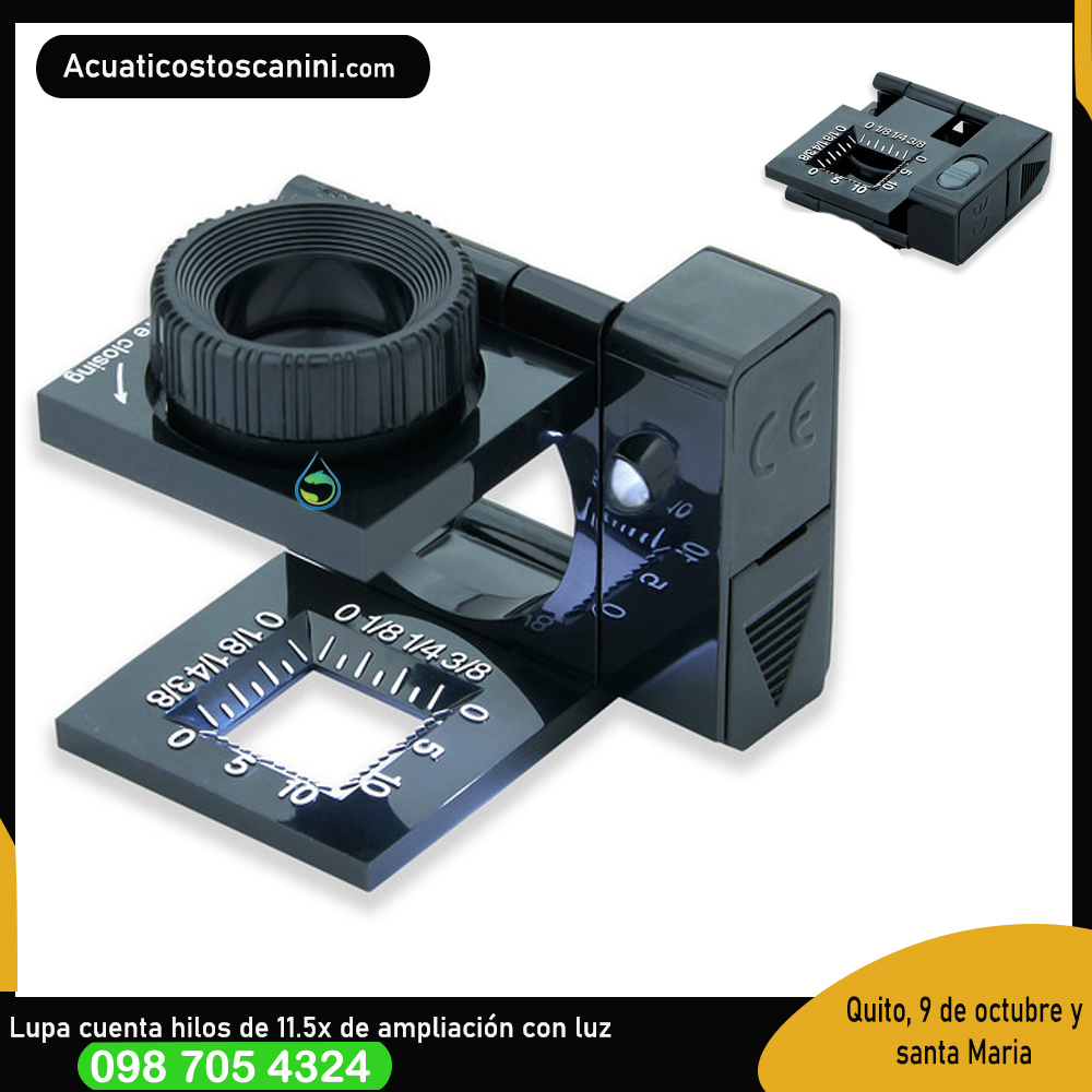 Lupa cuenta hilos de 11.5x de aumento y 15mm de diametro de lente