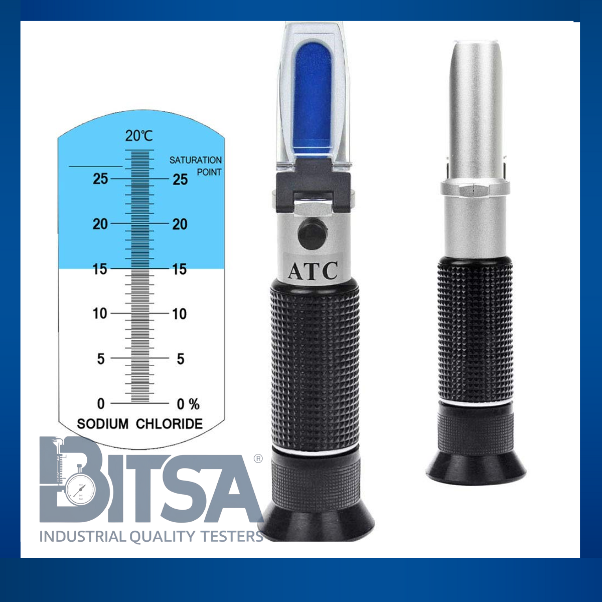 Refractómetro Medidor de Salinidad 0-28% ATC agua de mar Líquidos