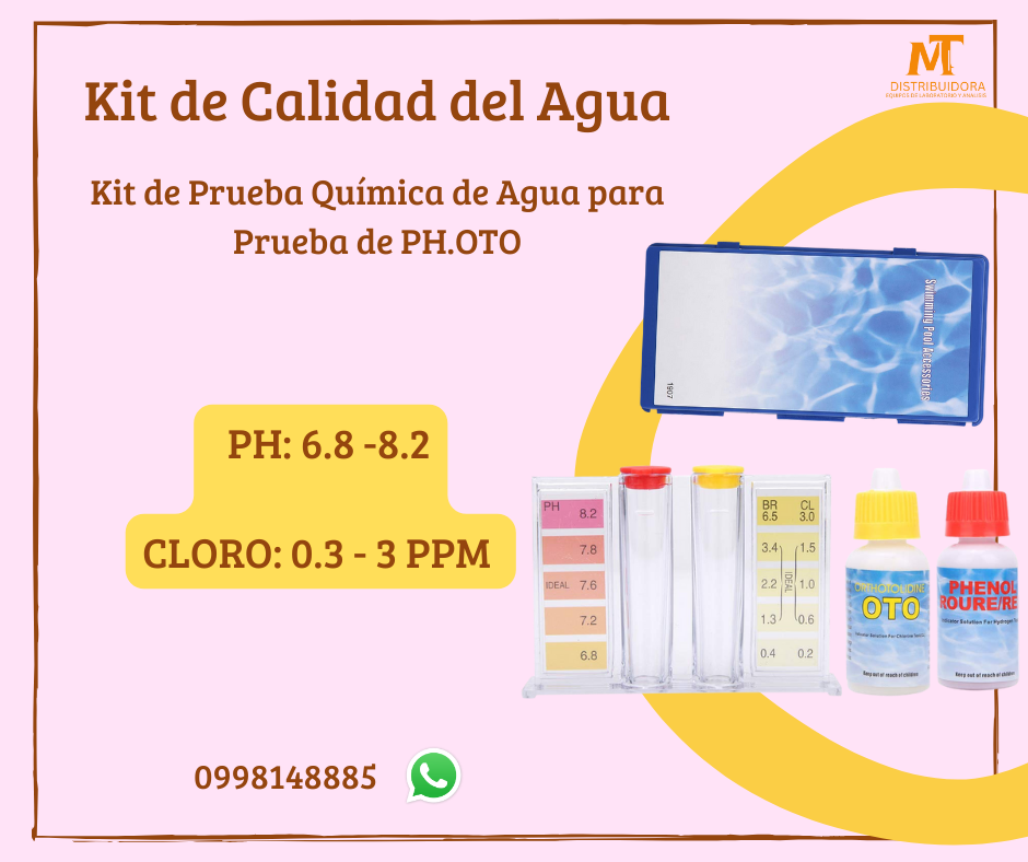 Solucion de pH y cloro para pisicnas