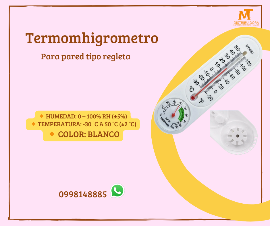Termohigrómetro Analógico Abs Regleta