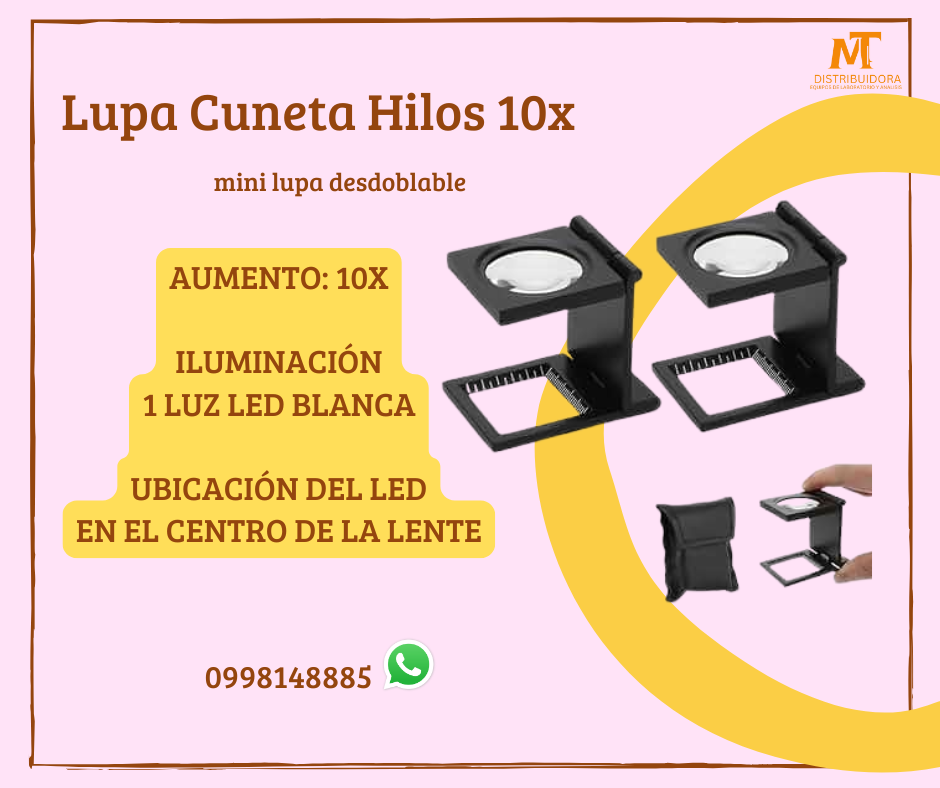 Cuenta Hilos de 10x  de amplificación con luz led 