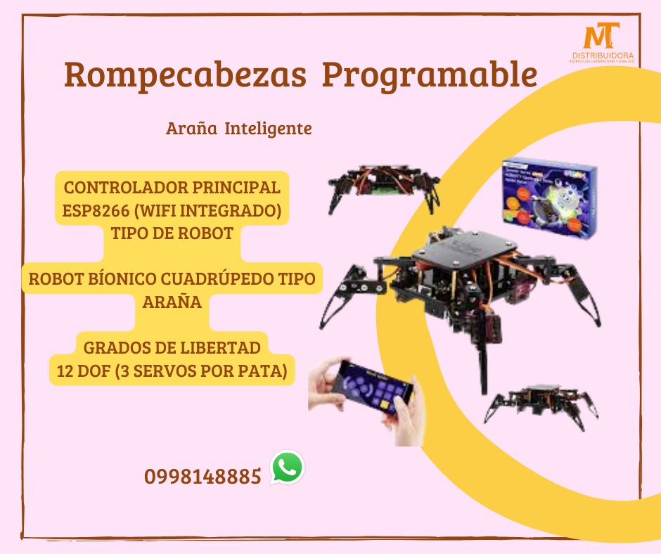 Araña robotica programable y armable