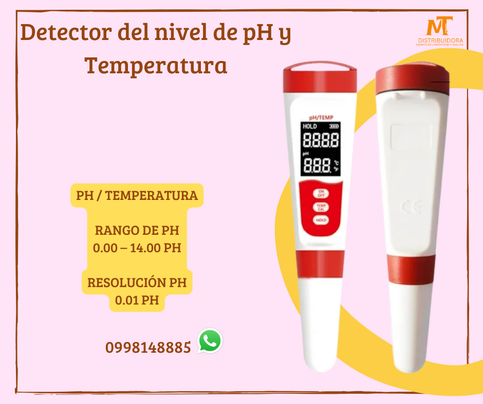 phmetro con sensor de temperatura de 0 a 14 