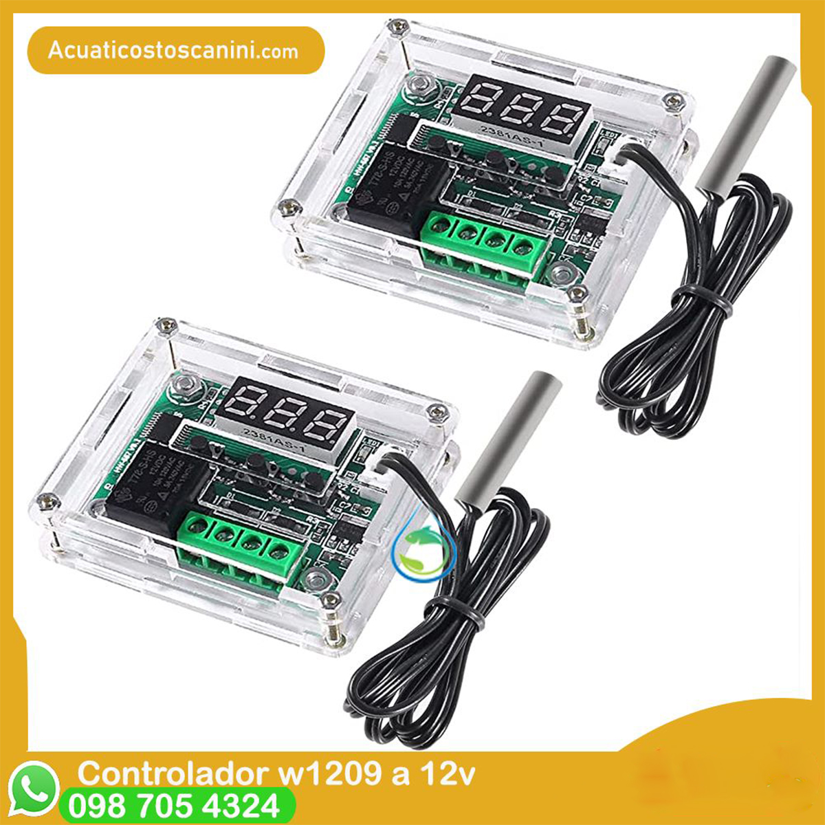 Termostato Digital Controlador de Temperatura W1209 a  12v