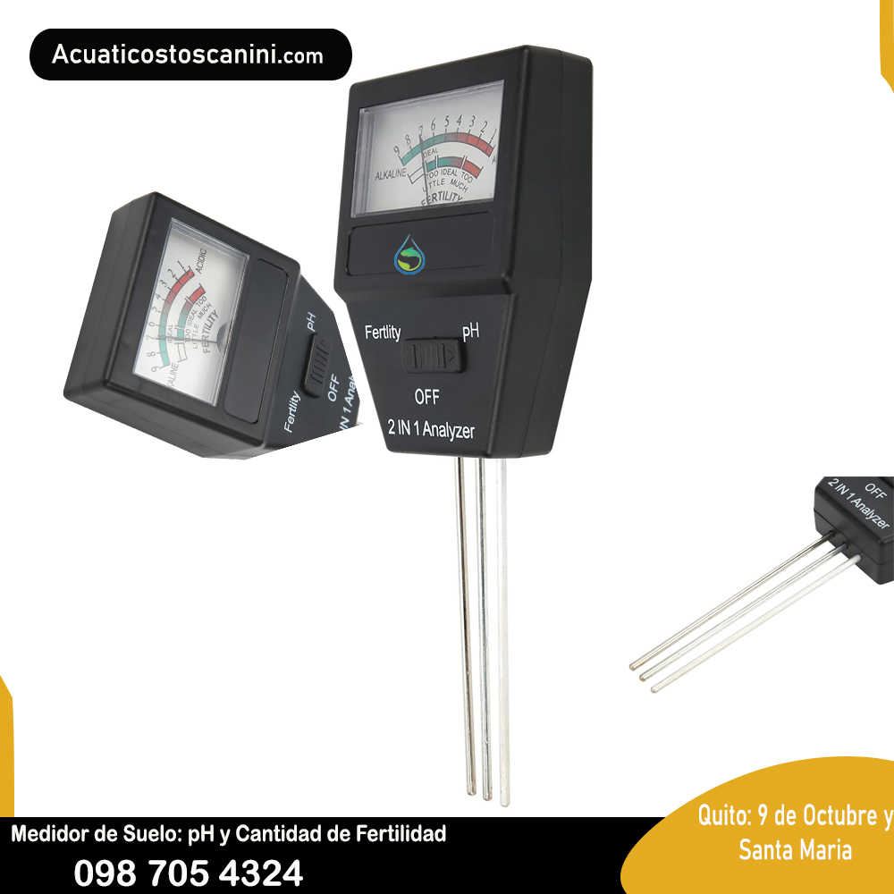 Medidor De Ph Analogico Para Suelo 2 En 1 Fertilidad